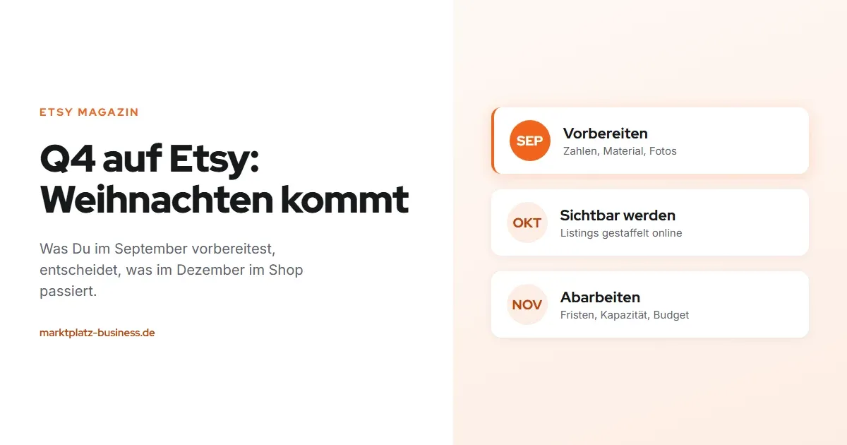 Vorbereitung auf das Weihnachtsgeschäft im Etsy Shop