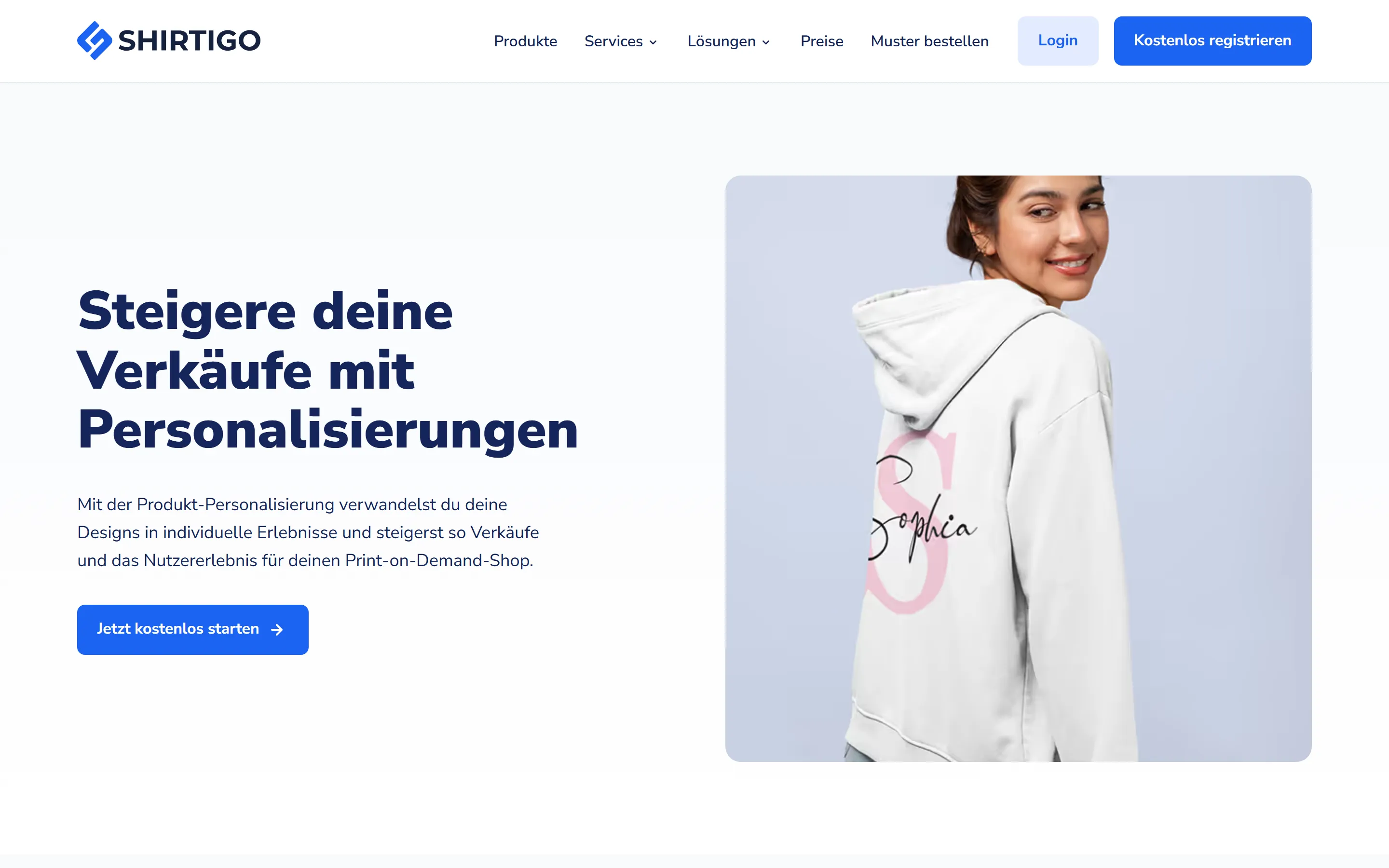 Shirtigo Personalisierung für Print-on-Demand-Produkte
