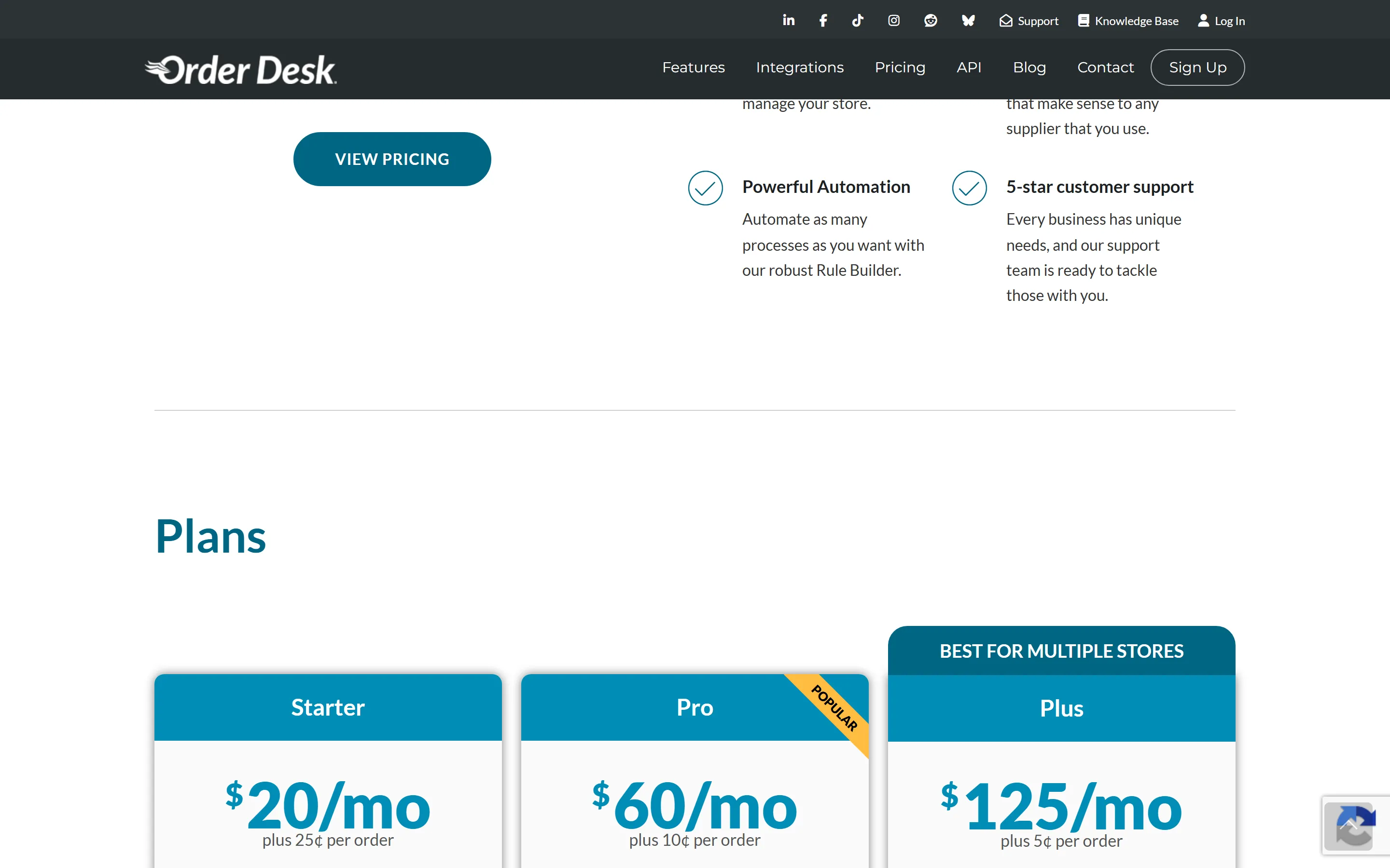 Order Desk Preisübersicht